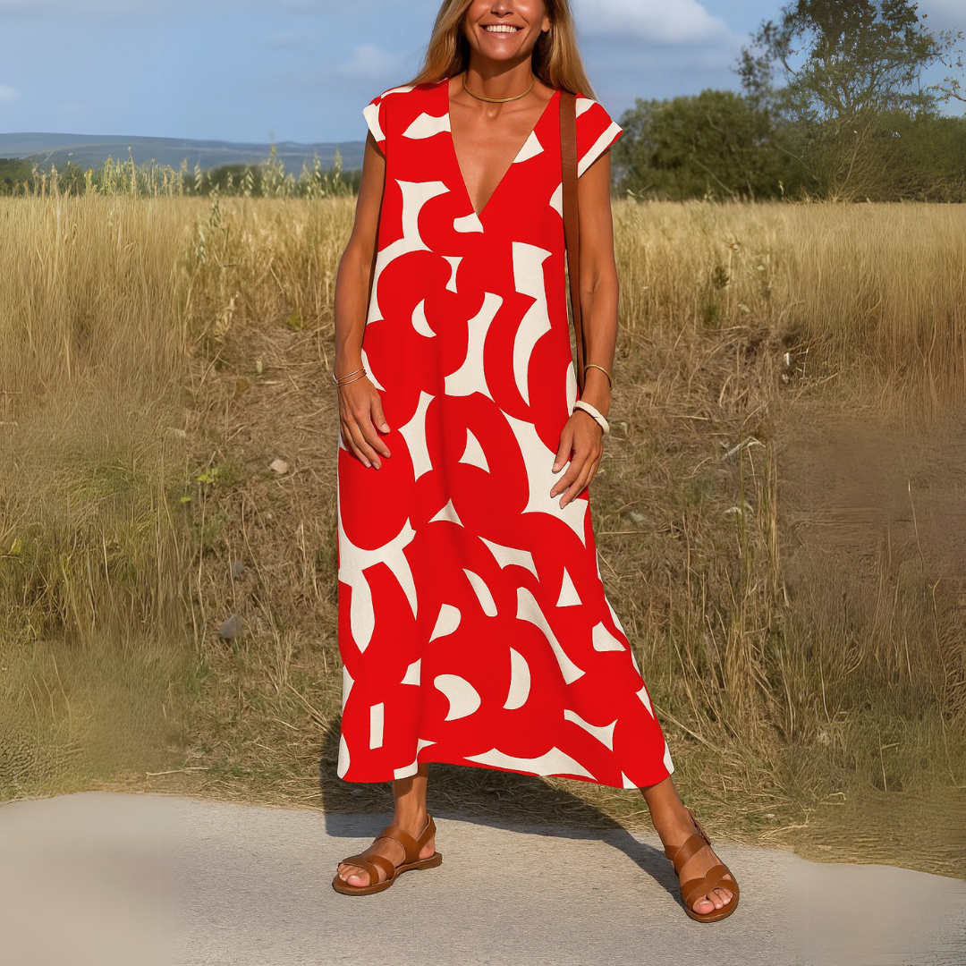 Magda | Vestido fluido con escote en V