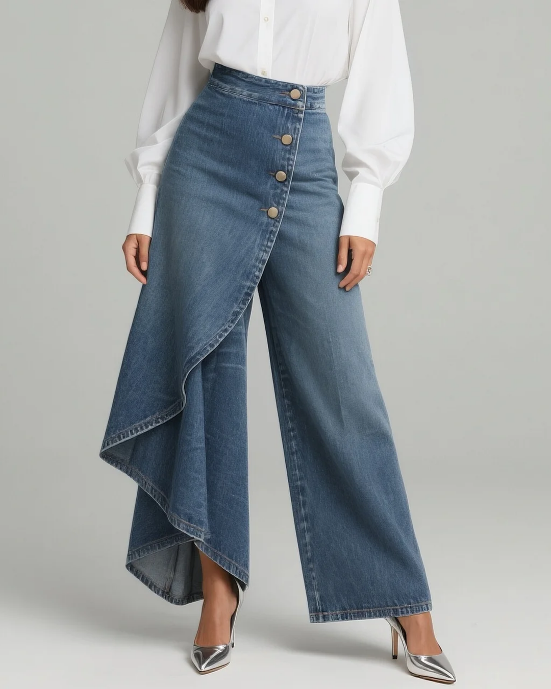 Audrey | Pantalones Envueltos de Denim