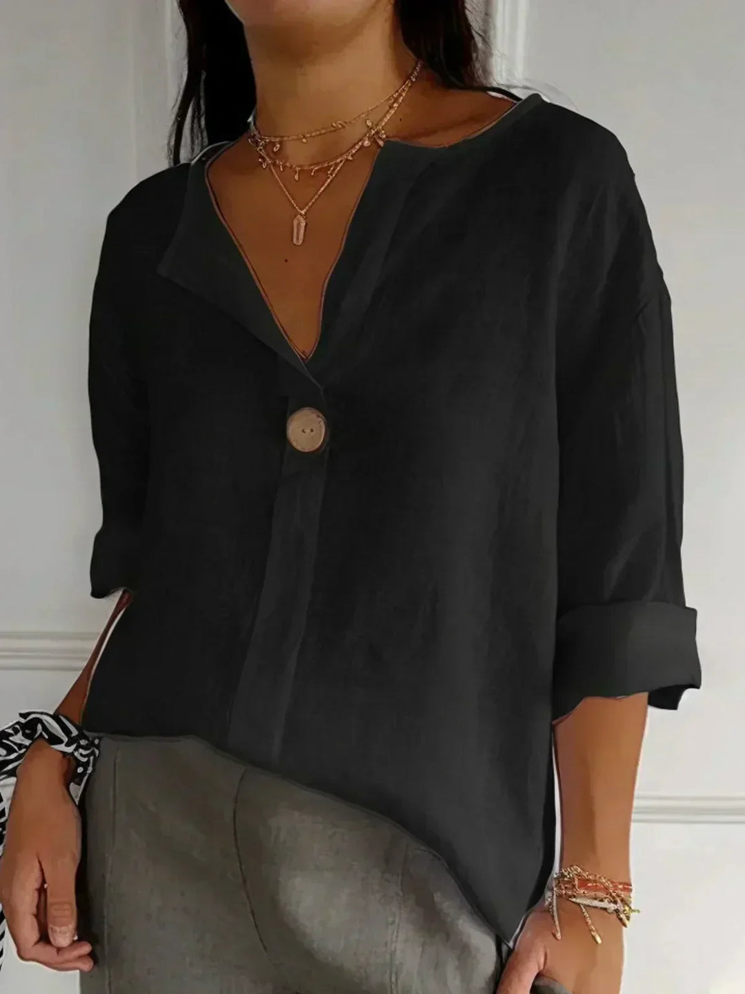 Angela™ | Blusa Casual de Cuello en V