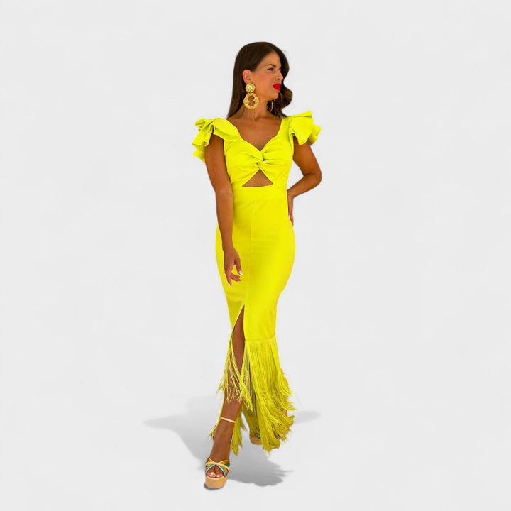 Lucía | Vestido de flamenco neón