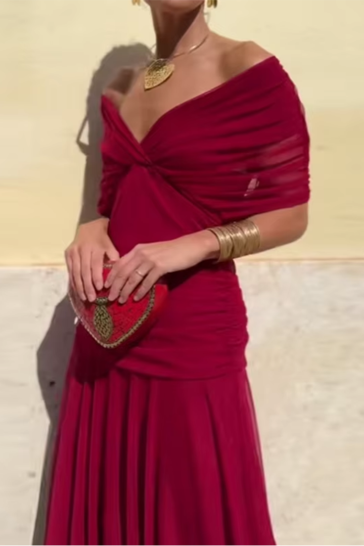 Louise | Vestido Maxi de Fiesta Elegante con Escote en V