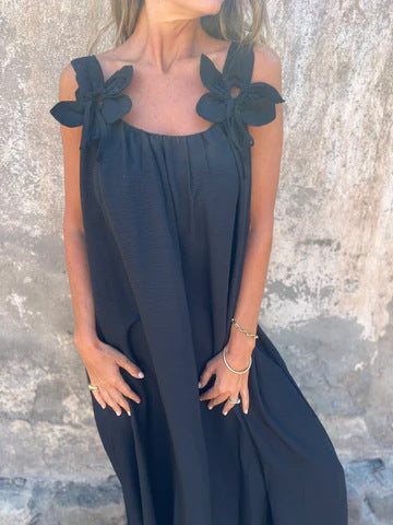 Valeria - Vestido Largo con Detalles Florales