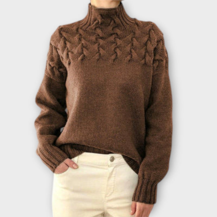 Eva | Suéter femenino con detalle de trenza