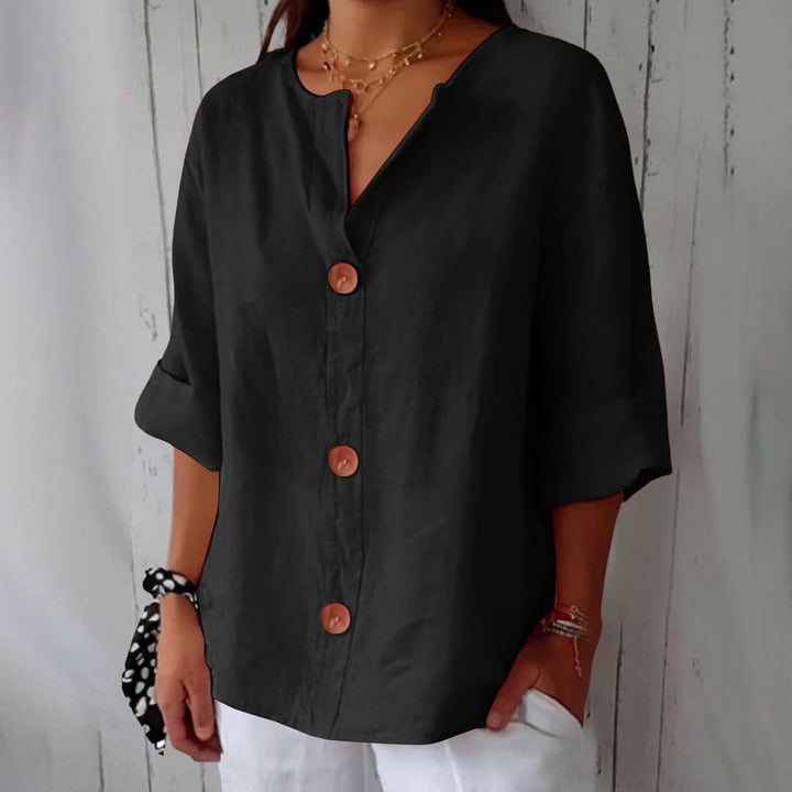 Maeve - Camisa de Cuello en V