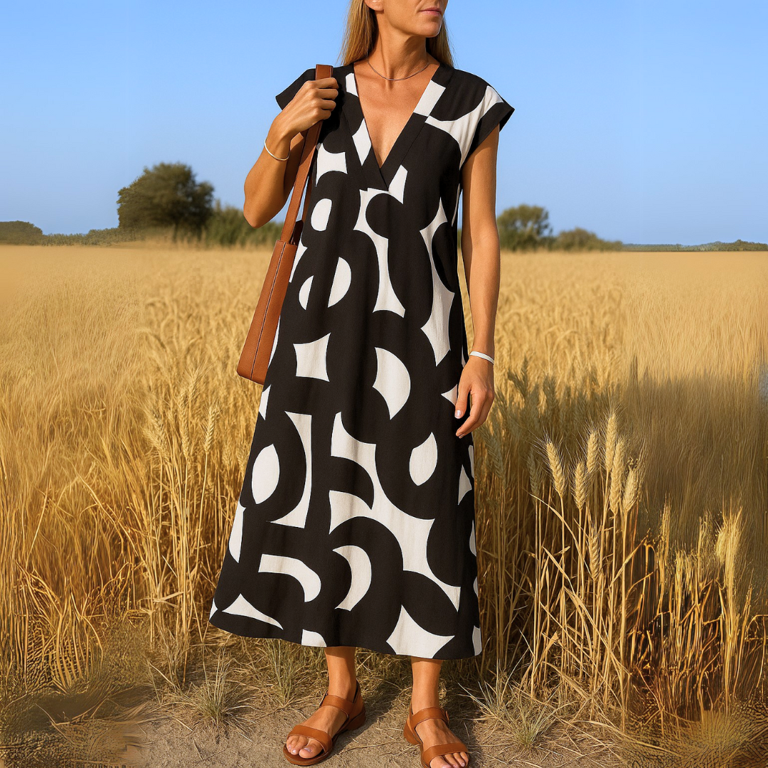 Magda | Vestido fluido con escote en V
