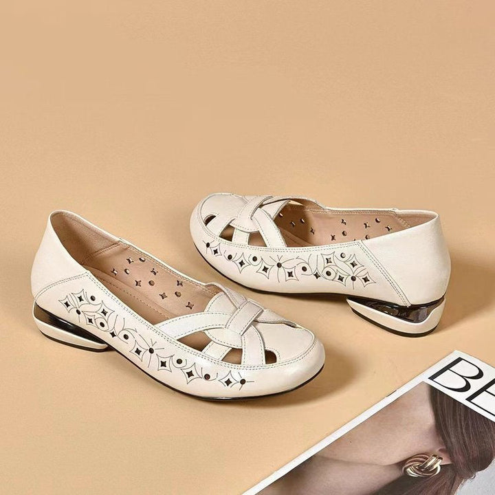 Marta | Zapatos de cuero deslizables con cortes