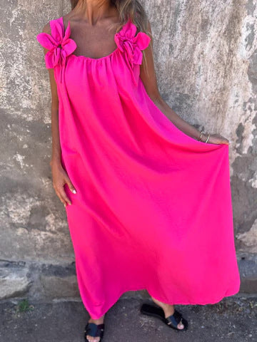 Valeria - Vestido Largo con Detalles Florales