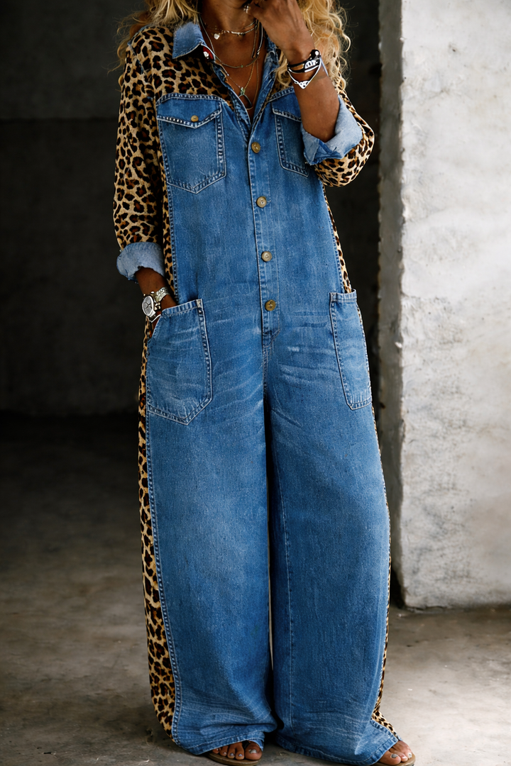 Amanda | Mono de Camisa de Denim de Una Pieza