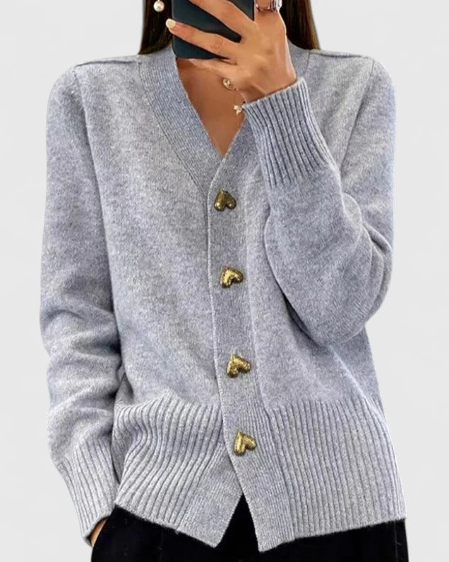 Suéter de punto elegante con botones