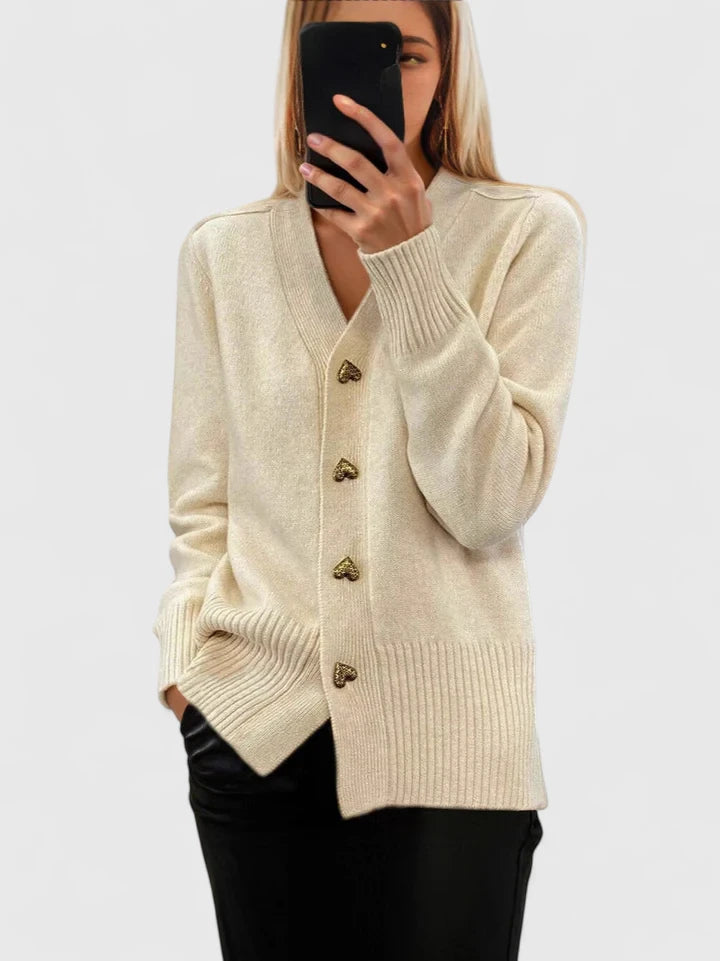 Suéter de punto elegante con botones