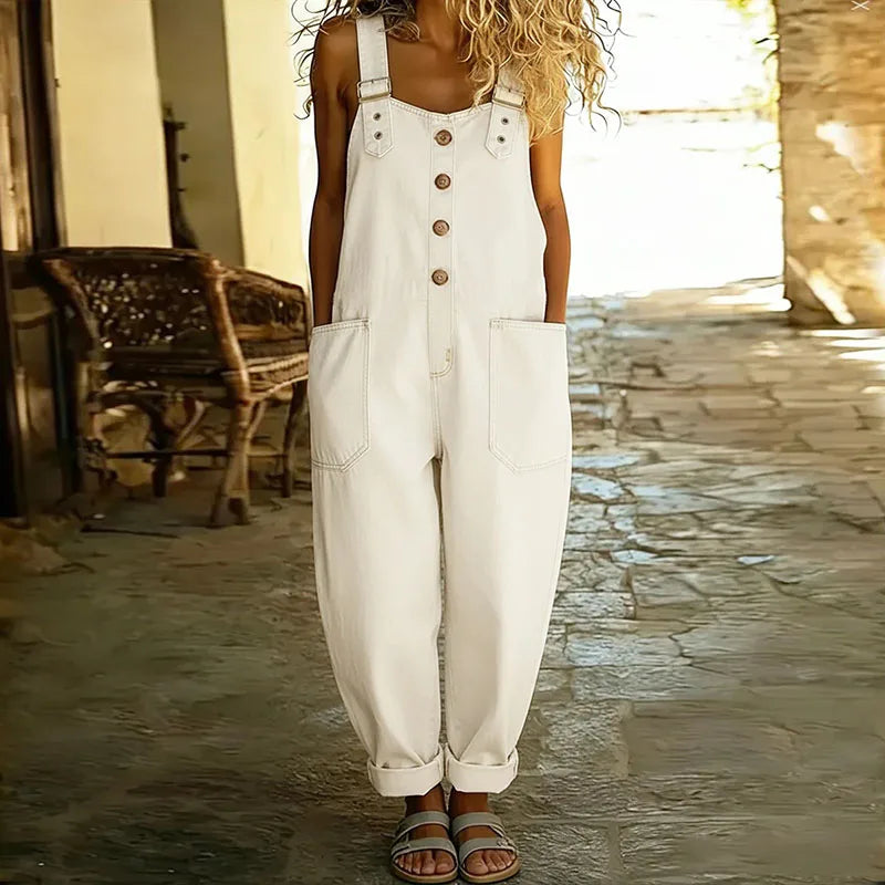 Mae | Overoles de Algodón Suave con Estilo Vintage y Tirantes Ajustables
