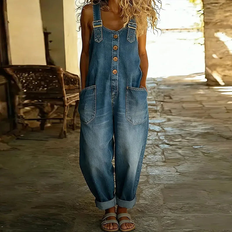 Mae | Overoles de Algodón Suave con Estilo Vintage y Tirantes Ajustables