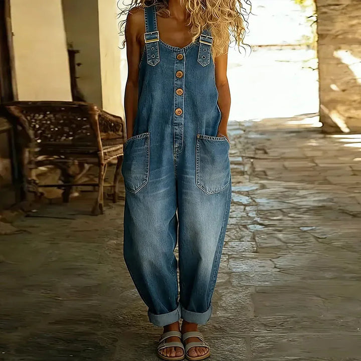 Mae | Overoles de Algodón Suave con Estilo Vintage y Tirantes Ajustables