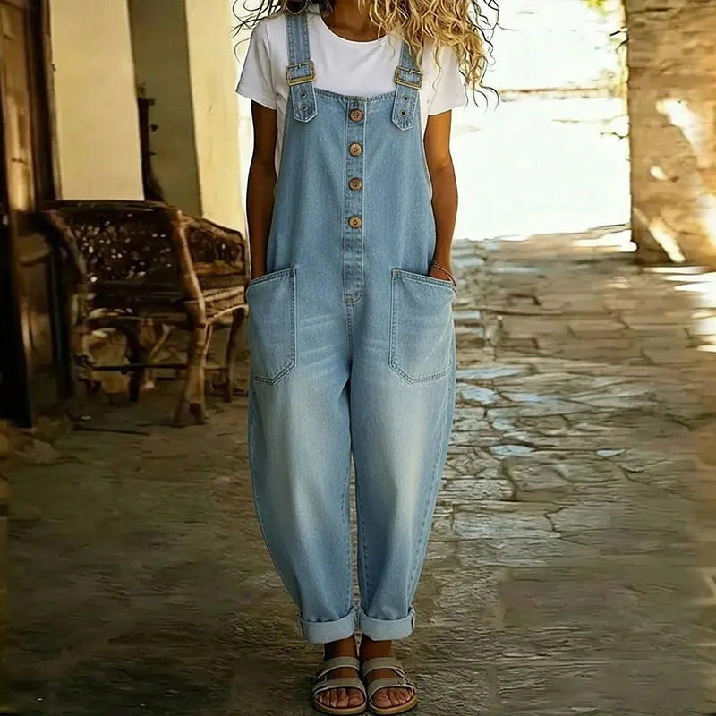 Mae | Overoles de Algodón Suave con Estilo Vintage y Tirantes Ajustables