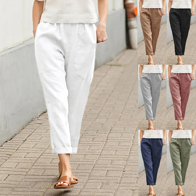Marina | Pantalones Amplios con Bolsillos