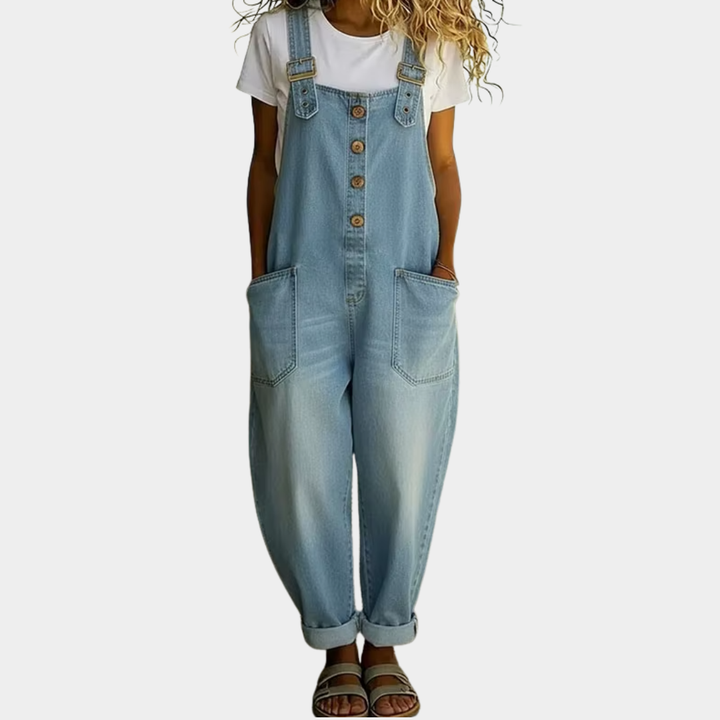 Mae | Overoles de Algodón Suave con Estilo Vintage y Tirantes Ajustables