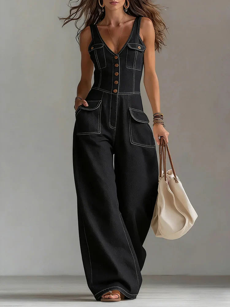 Sophie | Mono Ancho de Denim Casual