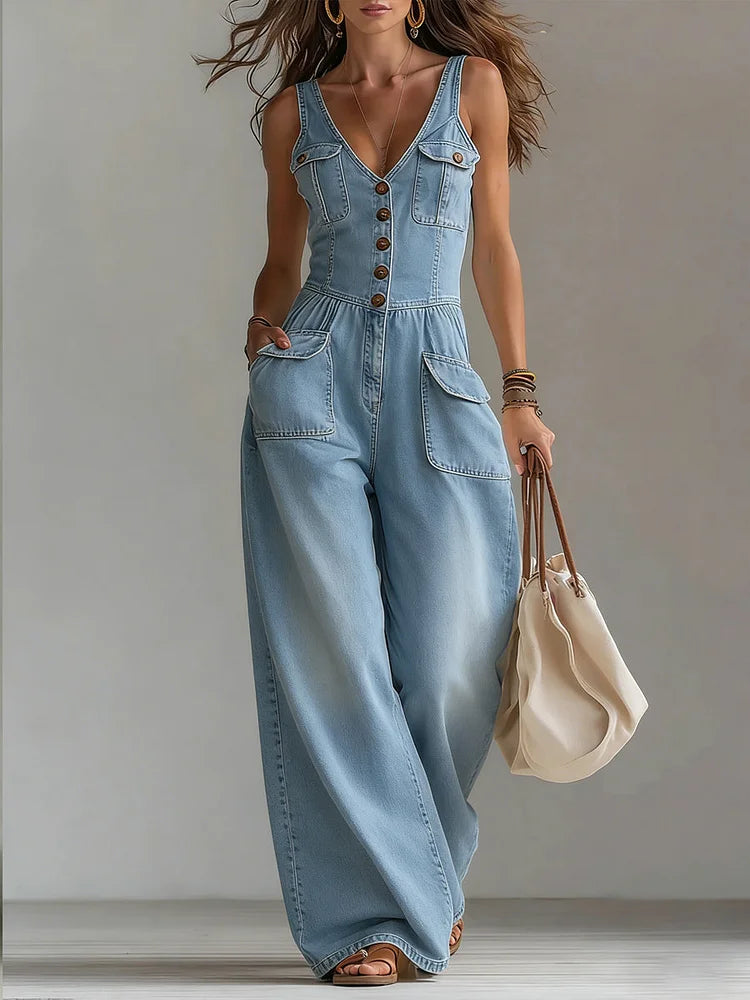 Sophie | Mono Ancho de Denim Casual