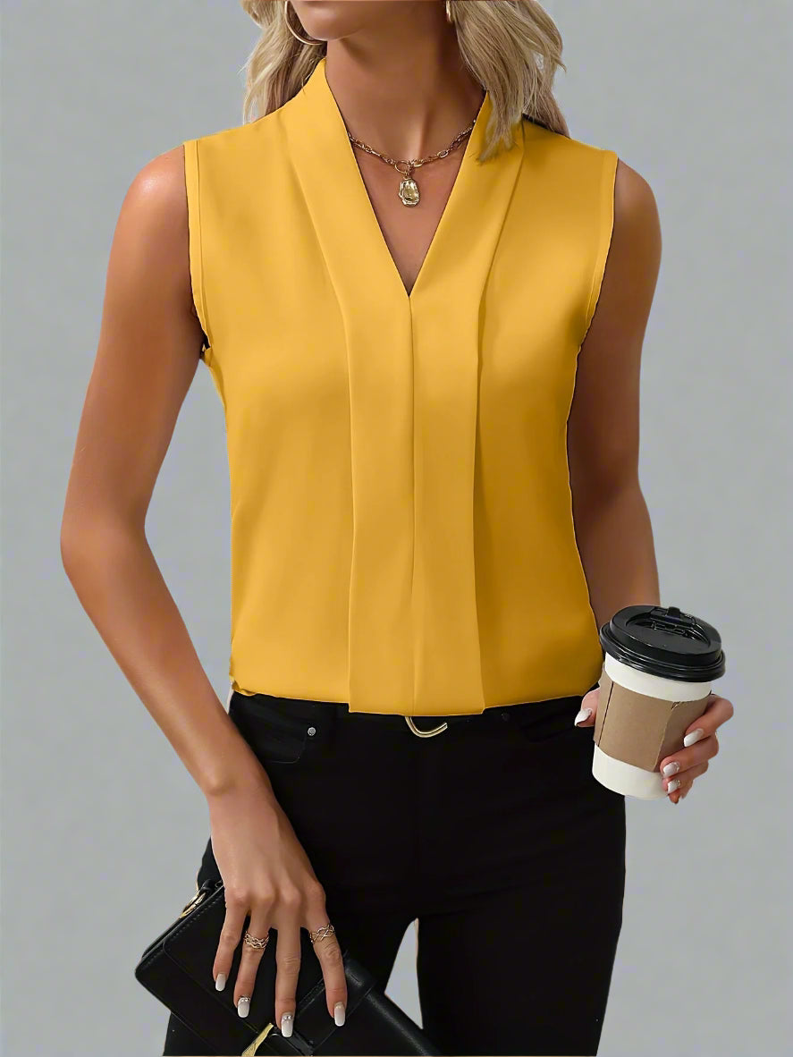 Roma | Blusa sin mangas con escote en V